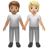 People Holding Hands: Medium Skin Tone, Medium-Light Skin Tone Emoji 🧑🏽‍🤝‍🧑🏼 image - Apple style