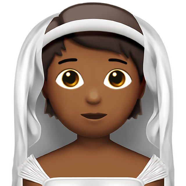 Person With Veil: Medium-Dark Skin Tone