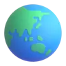 Dünya Küre Asya-Avustralya Emoji 🌏 image - Microsoft 3D Fluent style