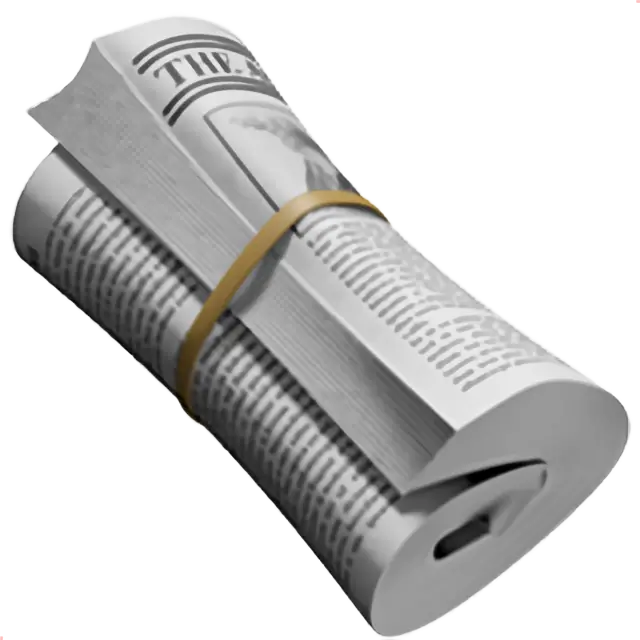 Rolled-Up Newspaper
