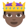 Prince: Dark Skin Tone Emoji 🤴🏿 image - EmojiTwo style