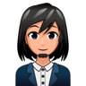 Woman Office Worker: Medium-Light Skin Tone Emoji 👩🏼‍💼 image - Emojidex style