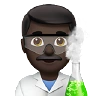 Man Scientist: Dark Skin Tone Emoji 👨🏿‍🔬 image - Apple style