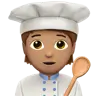 Cook: Medium Skin Tone Emoji 🧑🏽‍🍳 image - Apple style