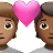 Couple With Heart: Person, Person, Medium Skin Tone, Medium-Dark Skin Tone