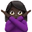Woman Gesturing No: Dark Skin Tone