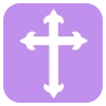 Белый латинский крест 🕆 image - EmojiTwo style