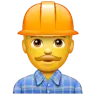 Man Construction Worker Emoji 👷‍♂️ image - WhatsApp style