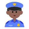 Man Police Officer: Medium-Dark Skin Tone Emoji 👮🏾‍♂️ image - Tossface style