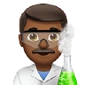 Man Scientist: Medium-Dark Skin Tone Emoji 👨🏾‍🔬 image - Apple style