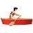 Person Rowing Boat: Light Skin Tone