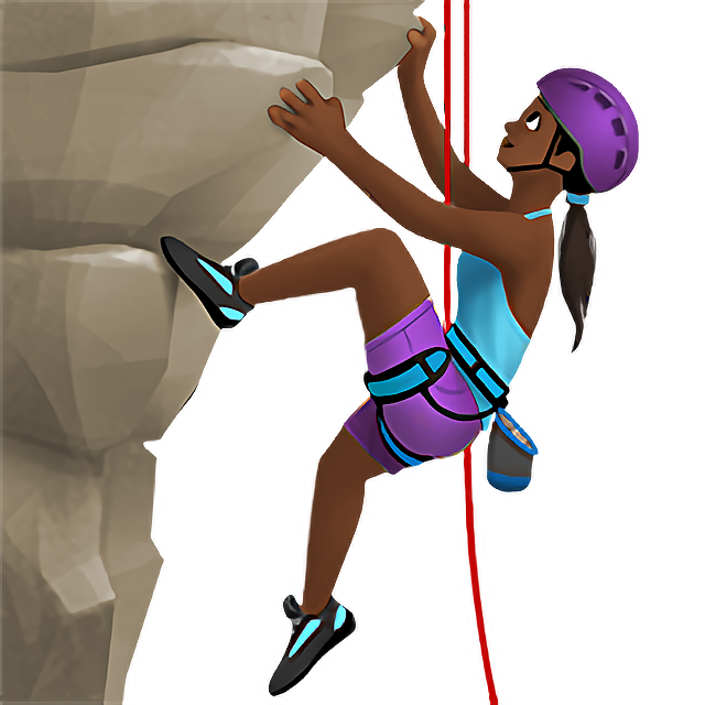 Woman Climbing: Medium-Dark Skin Tone