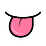 Tongue Emoji 👅 image - SoftBank style