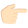 Backhand Index Pointing Right: Light Skin Tone Emoji 👉🏻 image - EmojiTwo style
