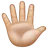 Hand With Fingers Splayed: Medium-Light Skin Tone
