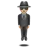 Person In Suit Levitating: Medium-Light Skin Tone