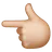 Backhand Index Pointing Left: Medium-Light Skin Tone