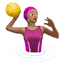 Woman Playing Water Polo: Medium Skin Tone Emoji 🤽🏽‍♀️ image - Apple style