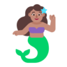Mermaid: Medium Skin Tone Emoji 🧜🏽‍♀️ image - Microsoft Classic 2D style