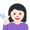 Deaf Woman: Light Skin Tone Emoji 🧏🏻‍♀️ image - Twitter / X (Twemoji) style