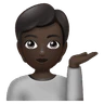 Person Tipping Hand: Dark Skin Tone Emoji 💁🏿 image - Huawei Harmony OS style