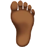 Foot: Medium-Dark Skin Tone Emoji 🦶🏾 image - Apple style