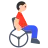 Man In Manual Wheelchair: Light Skin Tone