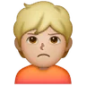 Person Pouting: Medium-Light Skin Tone Emoji 🙎🏼 image - Samsung style