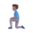 Man Kneeling: Medium Skin Tone