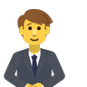 Man Office Worker Emoji 👨‍💼 image - Skype style