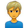 Man: Blond Hair Emoji 👱‍♂️ image - Emojidex style