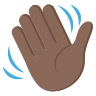 Waving Hand: Dark Skin Tone Emoji 👋🏿 image - EmojiTwo style