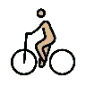 Person Biking: Medium-Light Skin Tone Emoji 🚴🏼 image - OpenMoji style