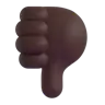 Thumbs Down: Dark Skin Tone Emoji 👎🏿 image - Microsoft 3D Fluent style