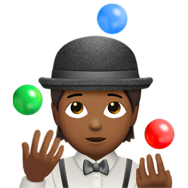 Person Juggling: Medium-Dark Skin Tone