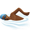 Man Swimming: Medium-Dark Skin Tone Emoji 🏊🏾‍♂️ image - Apple style