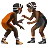 People Wrestling: Dark Skin Tone, Medium-Dark Skin Tone