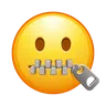 Zipper-Mouth Face