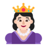 Princess: Light Skin Tone Emoji 👸🏻 image - Microsoft Classic 2D style