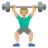 Man Lifting Weights: Medium-Light Skin Tone
