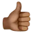 Thumbs Up: Medium-Dark Skin Tone