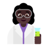 Woman Scientist: Dark Skin Tone Emoji 👩🏿‍🔬 image - Microsoft Classic 2D style