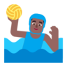 Man Playing Water Polo: Medium-Dark Skin Tone Emoji 🤽🏾‍♂️ image - Microsoft Classic 2D style