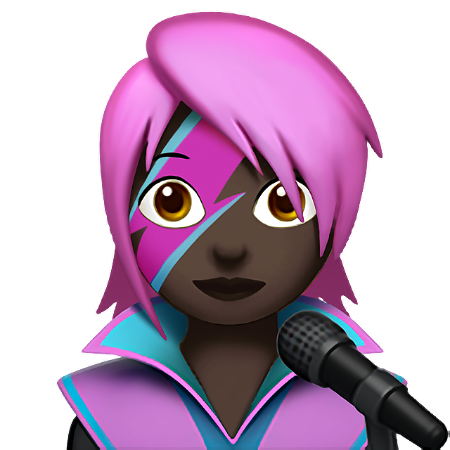Woman Singer: Dark Skin Tone