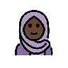 Woman With Headscarf: Dark Skin Tone Emoji 🧕🏿 image - OpenMoji style