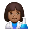 Woman Scientist: Medium-Dark Skin Tone Emoji 👩🏾‍🔬 image - Samsung style