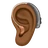 Ear With Hearing Aid: Medium-Dark Skin Tone