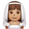 Woman With Veil: Medium Skin Tone Emoji 👰🏽‍♀️ image - Samsung style