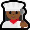 Woman Cook: Medium-Dark Skin Tone Emoji 👩🏾‍🍳 image - Microsoft Windows 10 Segoe UI Emoji style