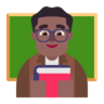 Man Teacher: Medium-Dark Skin Tone Emoji 👨🏾‍🏫 image - Microsoft Classic 2D style
